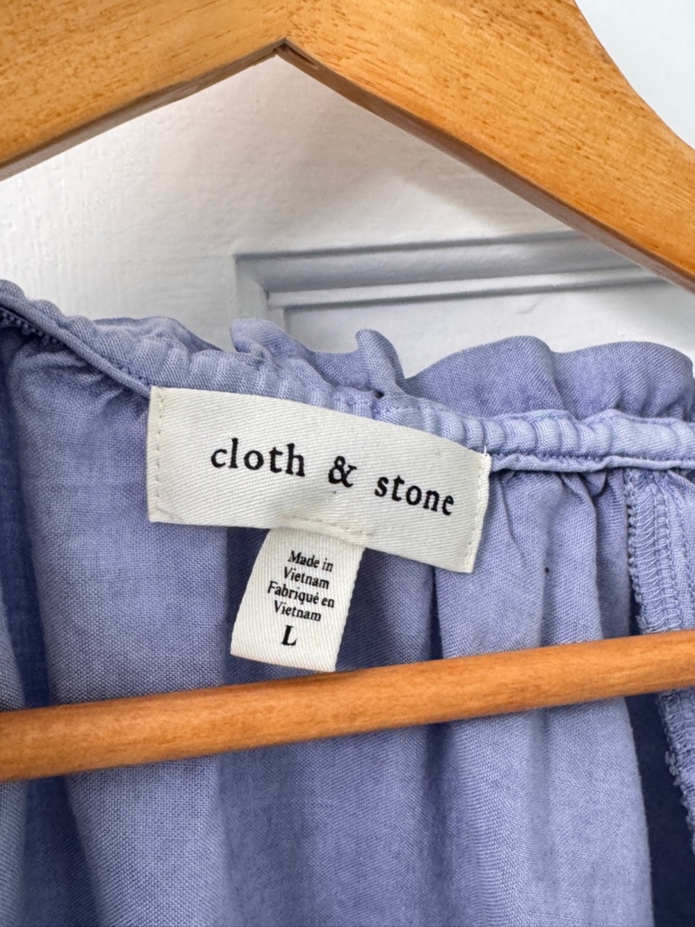 Cloth & Stone Long-Sleeve Chambray Cottagecore Blouse - Picture 2 of 8